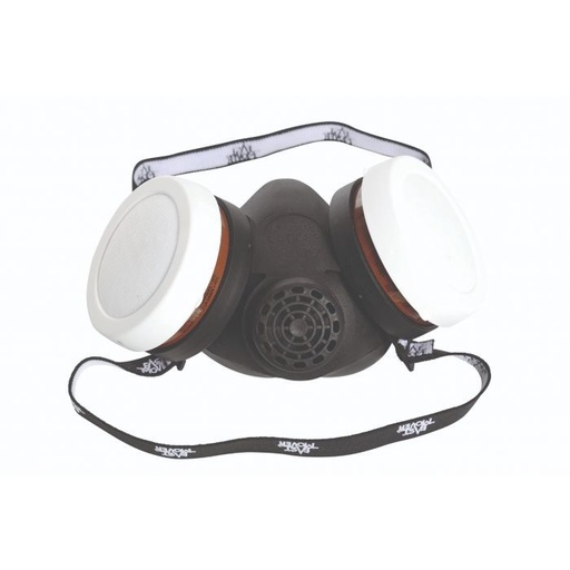 [FMT4351] Fast Mover Half face mask fitted with 2 A1P2 cartridges