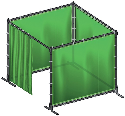 [060616] GYS WELDING BAY OPTICAB 240.G - GREEN T9 (4 screens 2.4x1.8m)