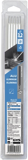 [084803] GYS 5 ALUMINIUM ELECTRODES - Ø3.2 (BLISTER)