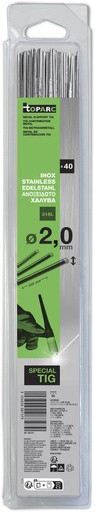 [087279] GYS TIG FILLER RODS (x40) - STAINLESS STEEL (316L) Ø2.0 - 330mm 
