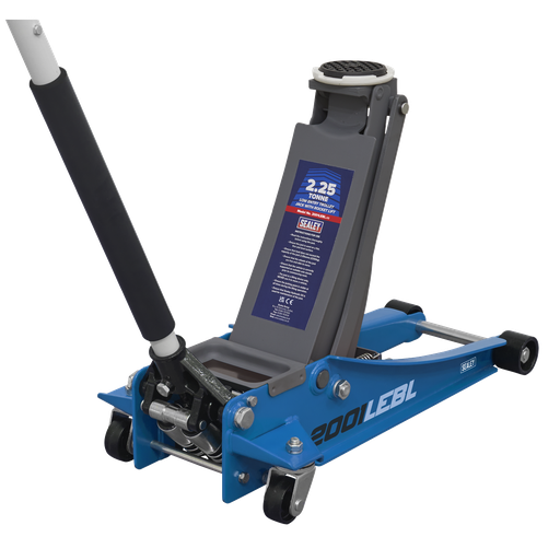 [2001LEBL] Sealey Low Profile Trolley Jack with Rocket Lift 2.25 Tonne - Bl