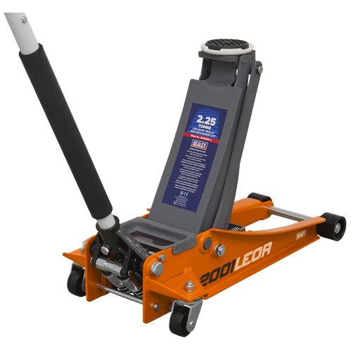 [2001LEOR] Sealey Low Profile Trolley Jack with Rocket Lift 2.25 Tonne - Or