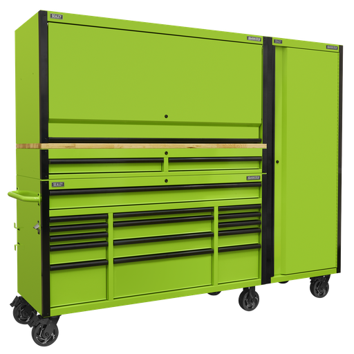 [AP6115BECOMBO2] Sealey Superline PRO® Black Edition Mobile Trolley with Wooden W