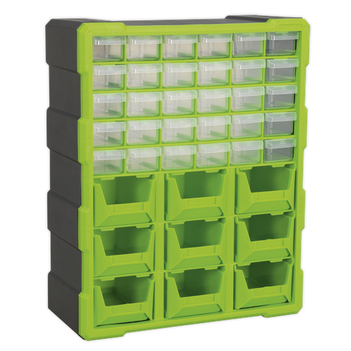 [APDC39HV] Sealey Cabinet Box 39 Drawer - Green/Black