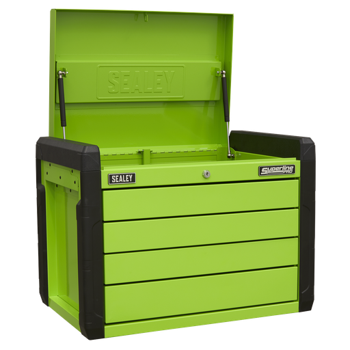 [APPD4G] Sealey Superline PRO® Push-to-Open Topchest 4 Drawer - Green
