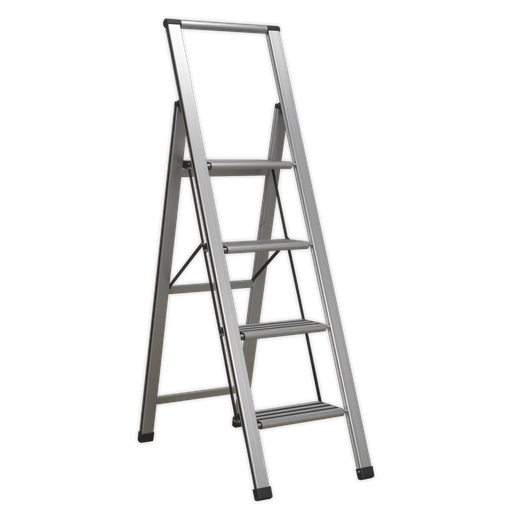 [APSL4] Sealey Professional Folding Step Ladder 4-Step Aluminium 150kg C