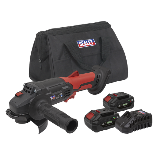 [CP20VAGBKIT] Sealey SV20 Series 115mm Cordless Angle Grinder Kit 20V 4Ah - 2 