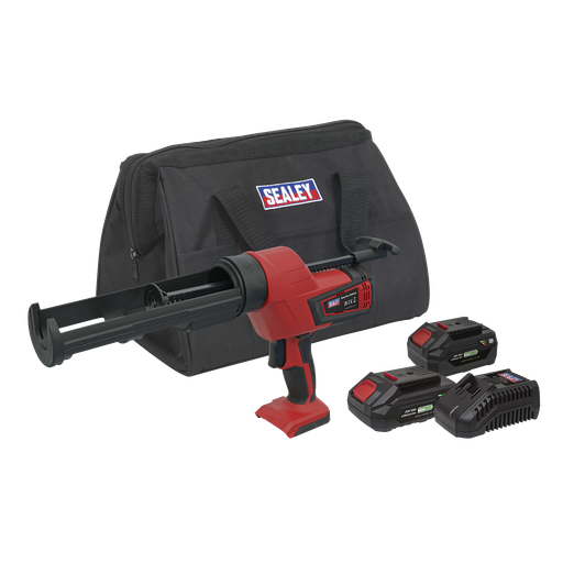 [CP20VCGKIT] Sealey SV20 Series 310ml Cordless Caulking Gun Kit 20V - 2 Batte
