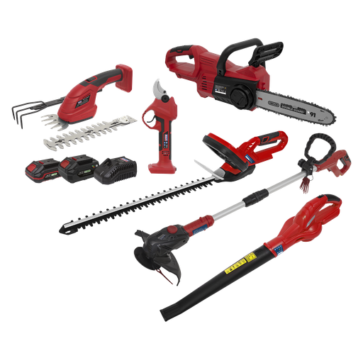 [CP20VCOMBO15] Sealey 6 x SV20 Series Garden Maintenance Combo Kit 20V - 2 Batt