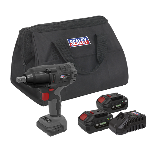 [CP20VPIWKIT] Sealey Premier SV20 Series 1/2"Sq Drive Brushless Cordless Impac
