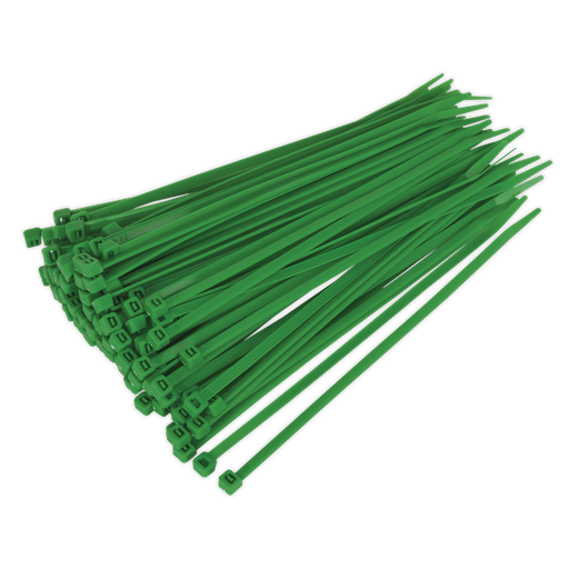 [CT20048P100G] Sealey Cable Tie 200 x 4.4mm, Green - Pack of 100