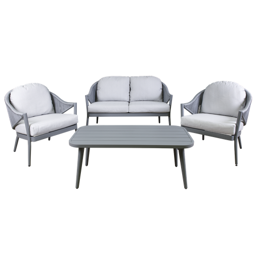 [DG59] Sealey Dellonda Echo Aluminium Outdoor Sofa, Chair & Coffee Tabl