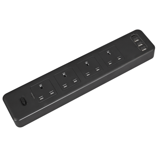 [EL34USBB] Sealey 2.6m Extension Lead with USB Ports - Black