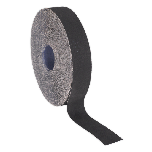 [ER255080] Sealey Emery Roll 80Grit 25mm x 50m - Blue Twill