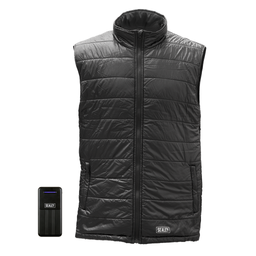 [HG01KIT] Sealey 5V Heated Puffy Gilet with Power Bank 10Ah - 44" to 52" C