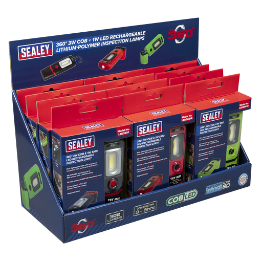 [LED3601COMBO] Sealey LED3601 Series Inspection Light Combination - Display Pac