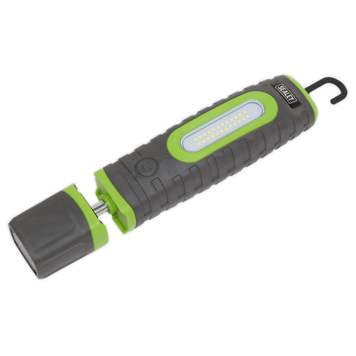 [LED3606G] Sealey Rechargeable 360° Inspection Lamp 15W & 3W SMD LED - Gree