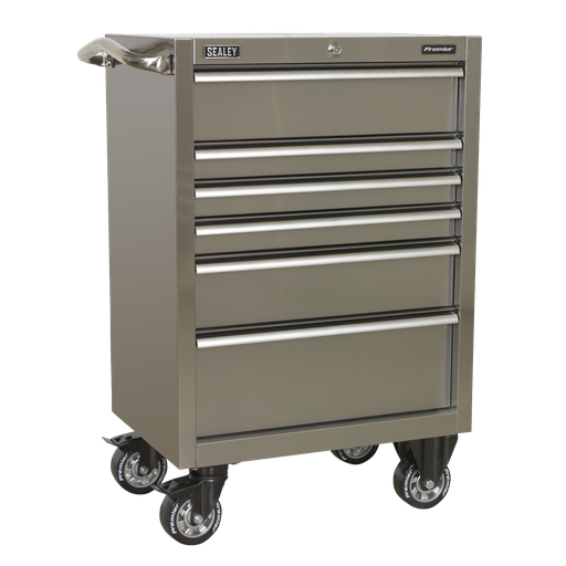 [PTB67506SS] Sealey Premier™ Heavy-Duty Rollcab 6 Drawer 675mm - Stainless St