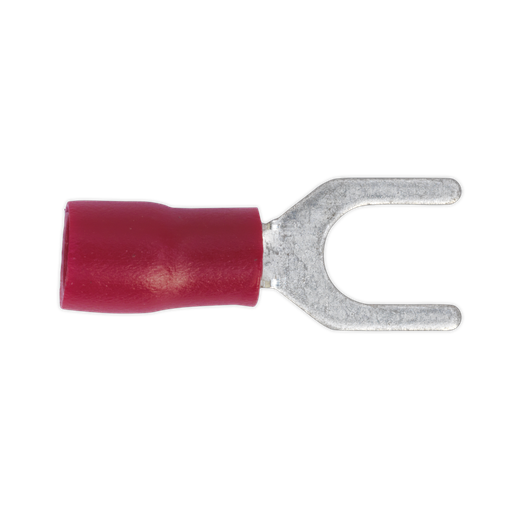 [RT14] Sealey Easy-Entry Fork Terminal 5.3mm (2BA), Red - Pack of 100