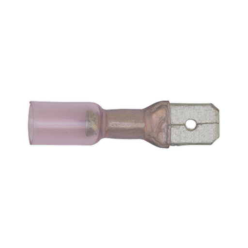 [RTSPM25] Sealey Heat Shrink Push-On Male Terminal 6.3mm, Red - Pack of 25