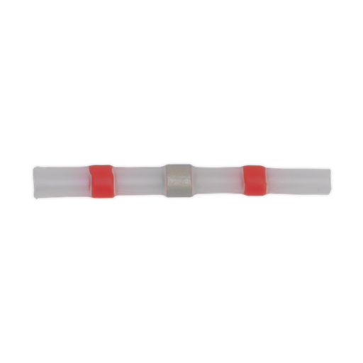 [RTSSB25] Sealey Heat Shrink Butt Connector Solder Terminal 22-18 AWG, Red