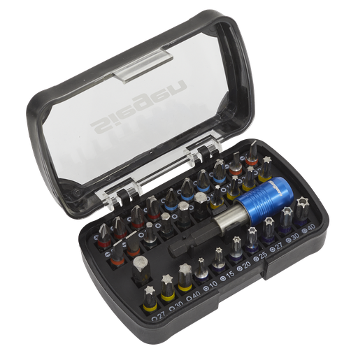 [S01035] Sealey Siegen Colour-Coded Power Tool Bit Set 32pc