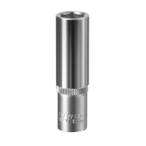 [S3812D] Sealey Premier Deep Socket 3/8"Sq Drive 12mm