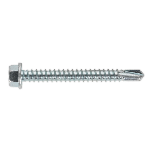 [SDHX5550] Sealey Zinc Plated Self-Drilling Hex Head Screw 5.5 x 50mm - Pac