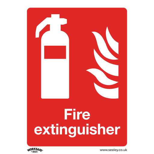 [SS15P1] Sealey Worksafe® Fire Extinguisher Safety Sign - Rigid Plastic