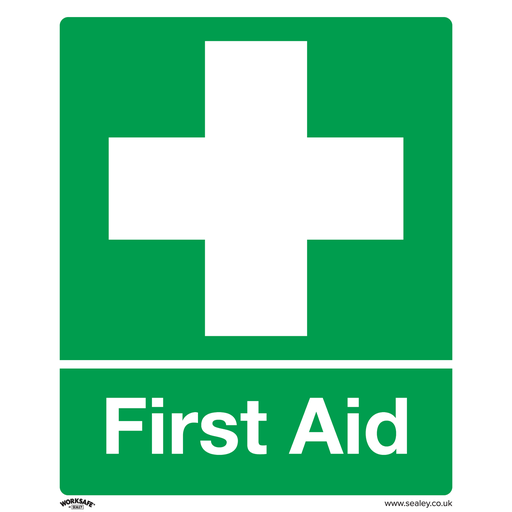 [SS26P1] Sealey Worksafe® First Aid Safety Sign - Rigid Plastic
