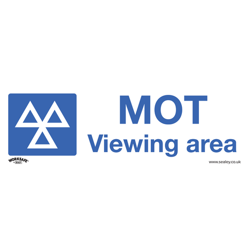 [SS50V10] Sealey Worksafe® MOT Viewing Area Safety Sign, Self-Adhesive Vin