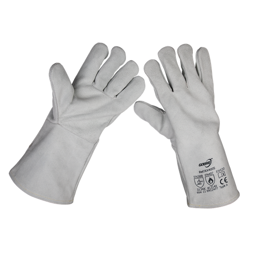 [SSP151] Sealey Worksafe Heavy-Duty Leather Lined Welding Gauntlets, Extr