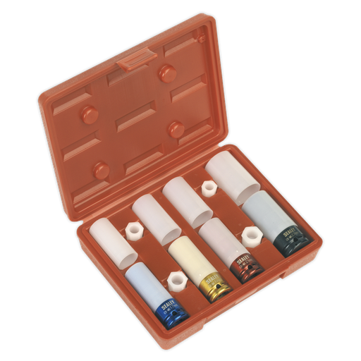 [SX030] Sealey Alloy Wheel Impact Socket Set 1/2"Sq Drive 4pc