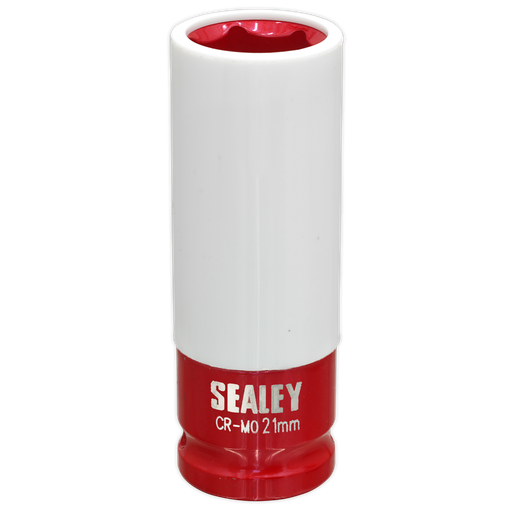 [SX03021] Sealey Alloy Wheel Impact Socket 1/2"Sq Drive 21mm