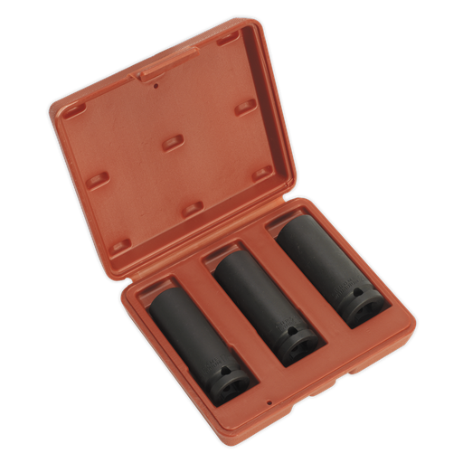 [SX043] Sealey Deep Impact Socket Set 1/2"Sq Drive 3pc