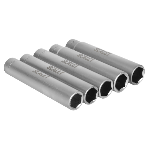 [SX1519] Sealey Extra-Deep Socket Set 3/8"Sq Drive 5pc