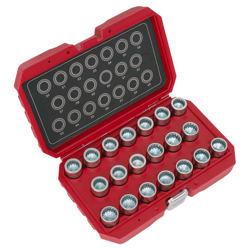 [SX221] Sealey Locking Wheel Nut Key Set for Porsche 20pc