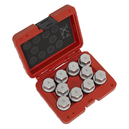 [SX222] Sealey Locking Wheel Nut Key Set for Land Rover 10pc