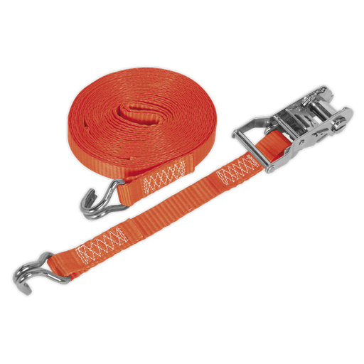 [TD1506J] Sealey Ratchet Strap Polyester Webbing 25mm x 6m 1500kg Breaking