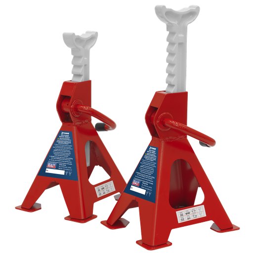 [VS2002] Sealey Ratchet Type Axle Stands (Pair) 2 Tonne Capacity per Stan