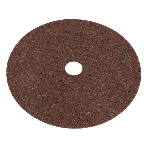 [WSD724] Sealey Worksafe® 175mm Fibre Backed Sanding Disc 24Grit - Pack o