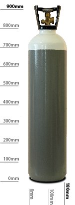 [ADAM0097] Adams Gas Oxygen Gas Bottle, 20L for Heating, Cutting, Brazing, 