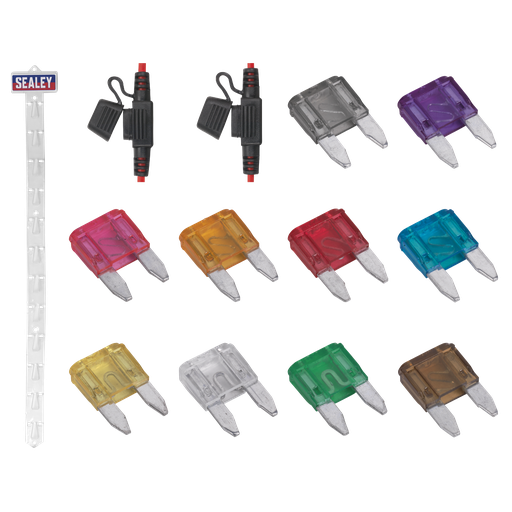 [MBFSET] Sealey Clip Strip Deal - Automotive Mini Blade Fuses & Holders