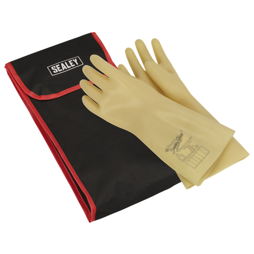 [HVGBCOMBO] Sealey Electrician's Safety Gloves with Bag 1kV AC