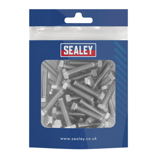 [S625S] Sealey Stainless Steel Set Screw M6 x 25mm 1mm Pitch, DIN 933 - 