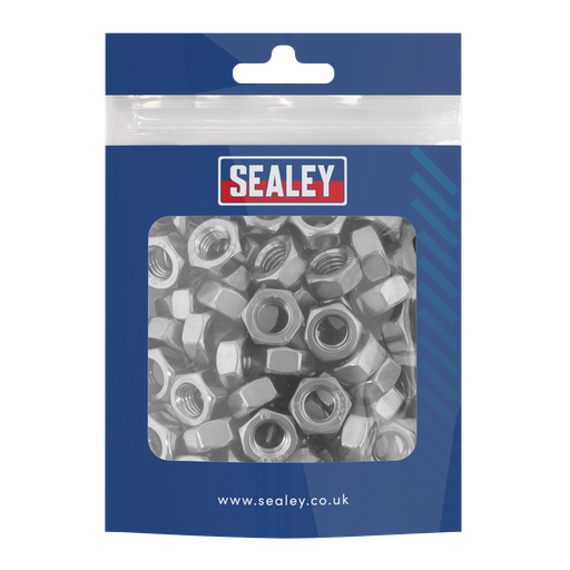[SS8] Sealey Stainless Steel Full Nut M8 x 1.25 pitch, DIN 934 - Pack 